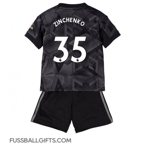 Arsenal Oleksandr Zinchenko #35 Fußballbekleidung Auswärtstrikot Kinder 2022-23 Kurzarm (+ kurze hosen)